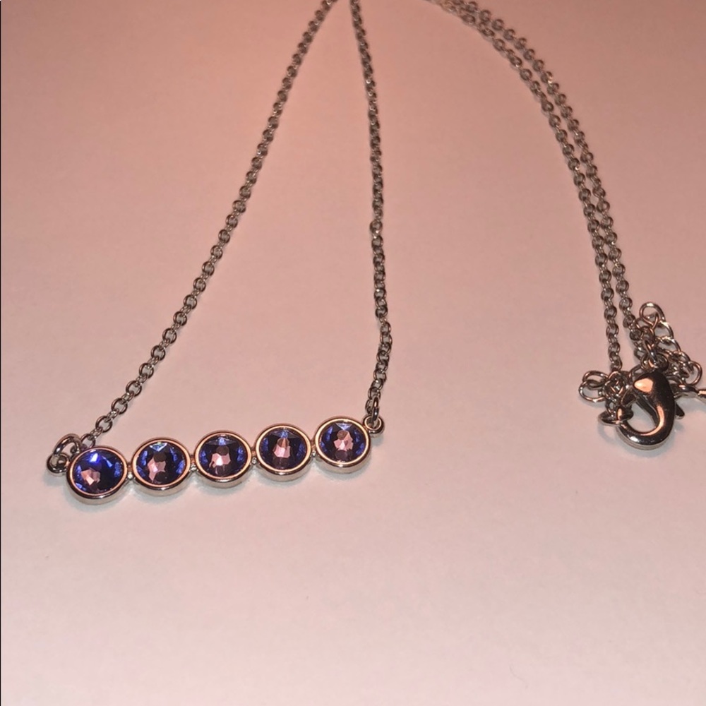 Necklace made with Swarovski Crystals amethyst